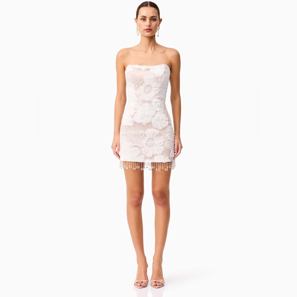 Roxana Strapless Mini Dress in White NEW - Picture 6 of 10